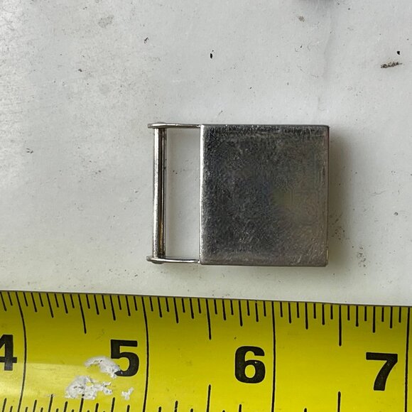 Vintage Solid Sterling Silver Belt Buckle - Picture 12 of 12